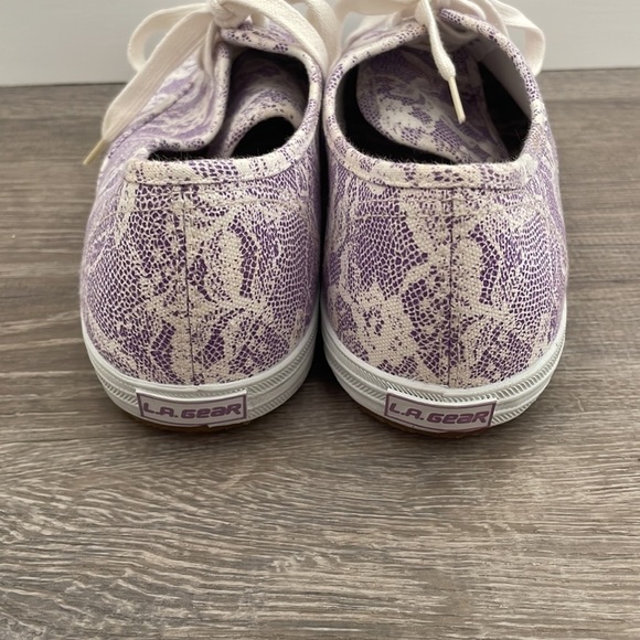 Purple and White Shoes, Size 9 - Picture 4 of 5